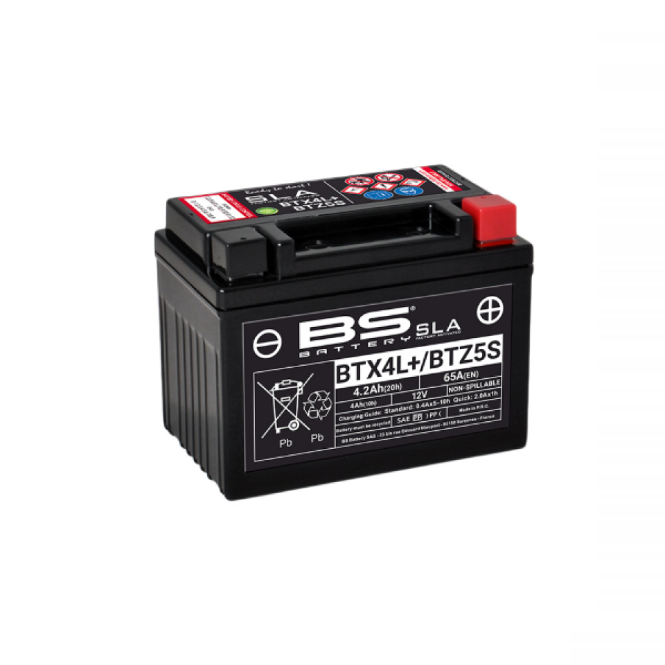 Batterie SLA BS Battery pour quad Aeon 100 Cobra 4X2 2002 à 2004 YTX4L-BS / 12V 3Ah Neuf