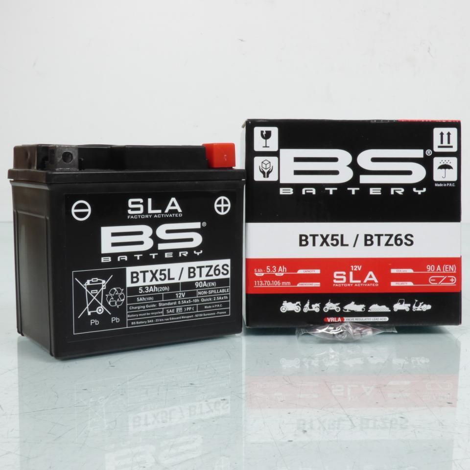 Batterie SLA BS Battery pour moto YTX5L / YTZ6S / 12V 5.3Ah Neuf
