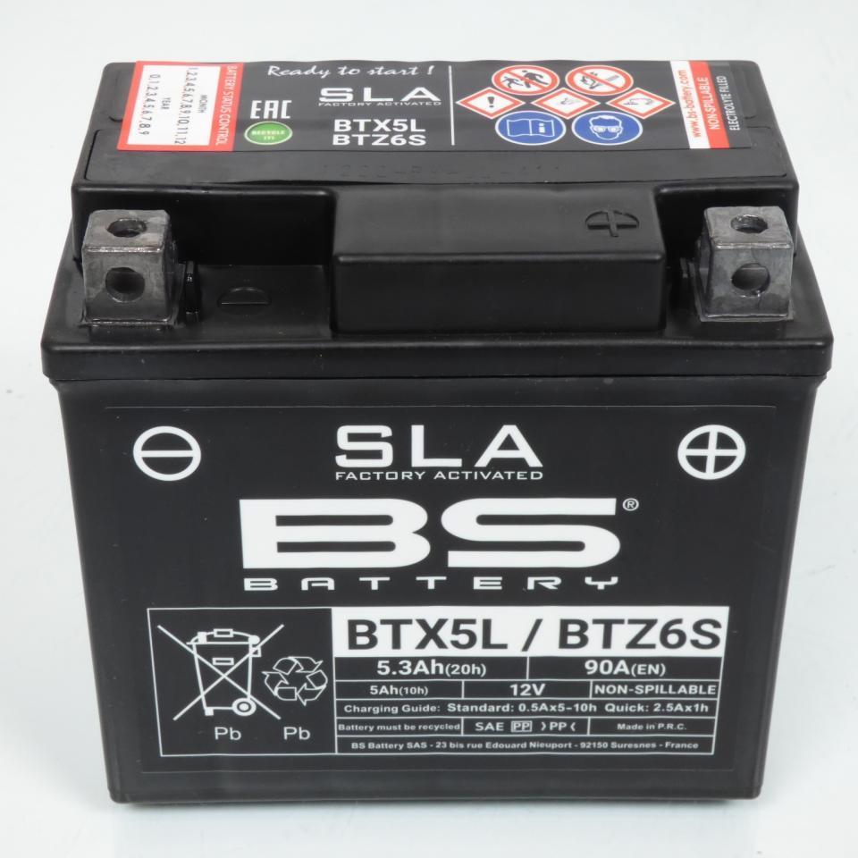 Batterie SLA BS Battery pour moto YTX5L / YTZ6S / 12V 5.3Ah Neuf