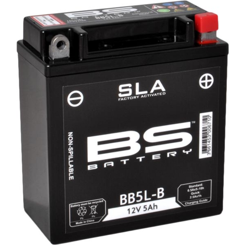 Batterie SLA BS Battery pour Scooter Yamaha 50 Cw Rsp Bw-S Spy 1997 à 2011 YB5L-B / 12V 1.6Ah Neuf