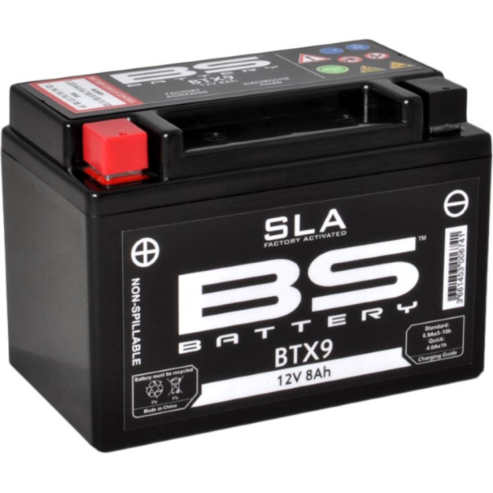 Batterie SLA BS Battery pour Quad Aeon 180 Cobra 4X2 2002 à 2004 YTX9-BS / 12V 8Ah Neuf
