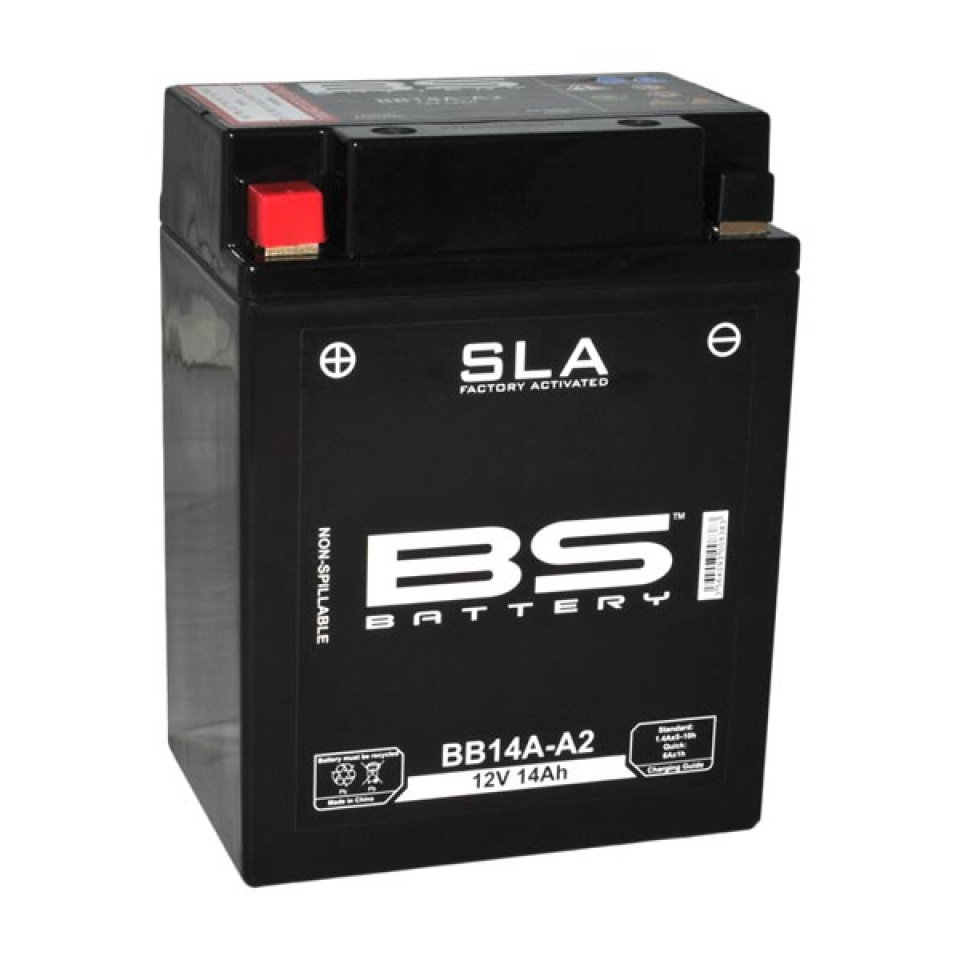 Batterie SLA BS Battery pour Quad Hytrack 310 Hy 4X2 2010 à 2012 YB14A-A2 / 12V 14Ah Neuf