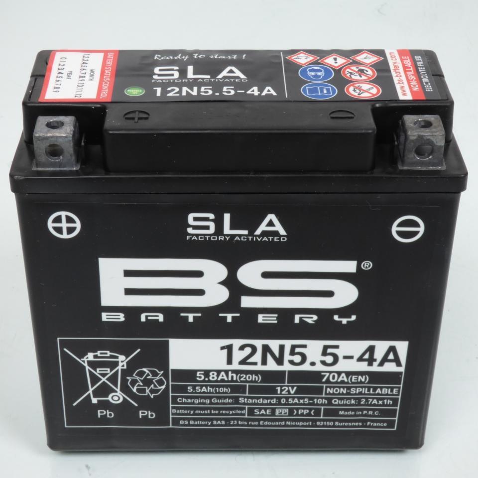 Batterie SLA BS Battery pour Moto Cagiva 125 Roadster 1996 à 1999 12N5.5-4A / 12V 5.8Ah Neuf