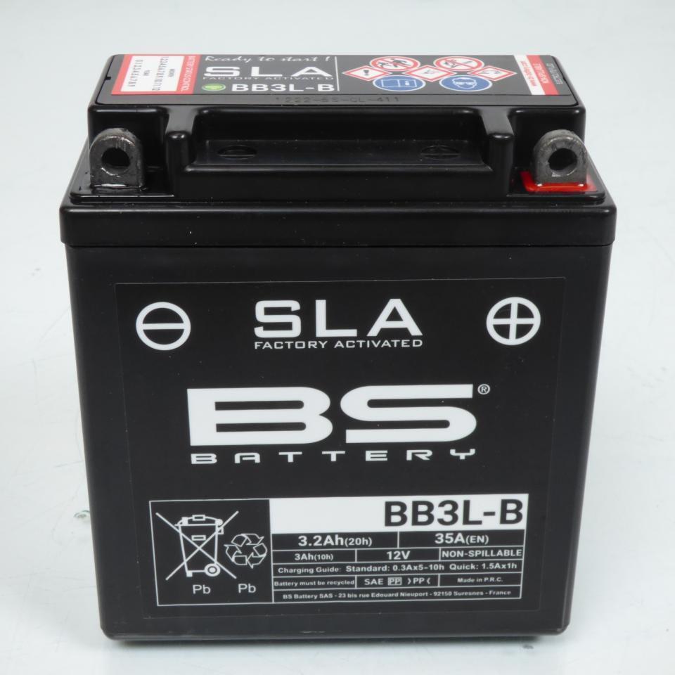 Batterie SLA BS Battery pour Moto Yamaha 125 DT Tenere 1988 à 1992 YB3L-B / 12V 3Ah Neuf