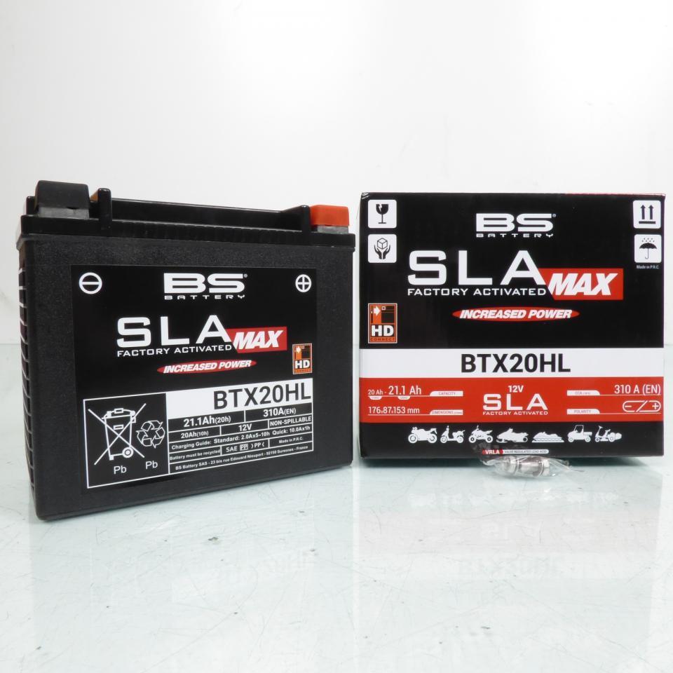 Batterie SLA BS Battery pour Moto Harley Davidson 1250 Vrscdx Night Rod Special 2008 à 2015 YTX20HL-BS / 12V 18Ah Neuf