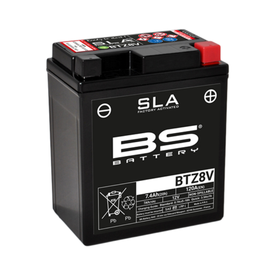 Batterie SLA BS Battery pour auto YTZ8V / 12V 7.4Ah Neuf