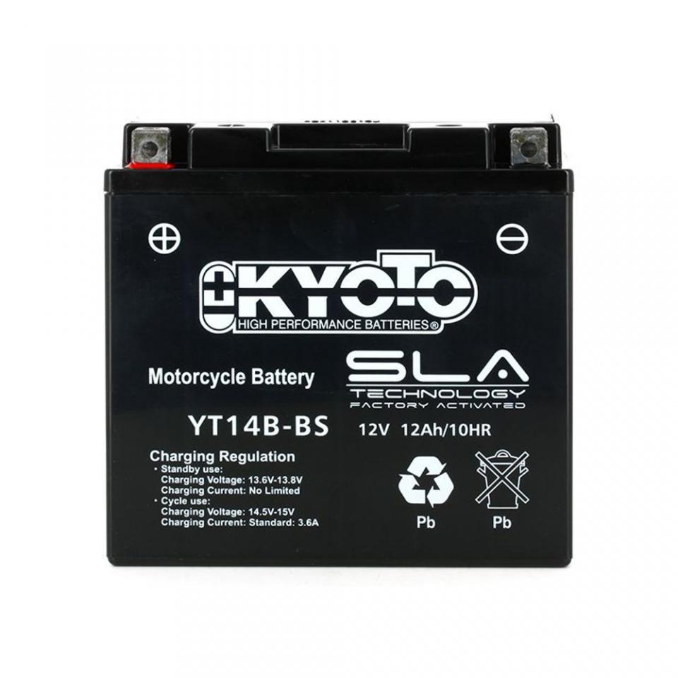 Batterie SLA Kyoto pour Moto Yamaha 1100 Xvs S Dragstar 1999 à 2006 YT14B-BS SLA / 12V 12Ah Neuf