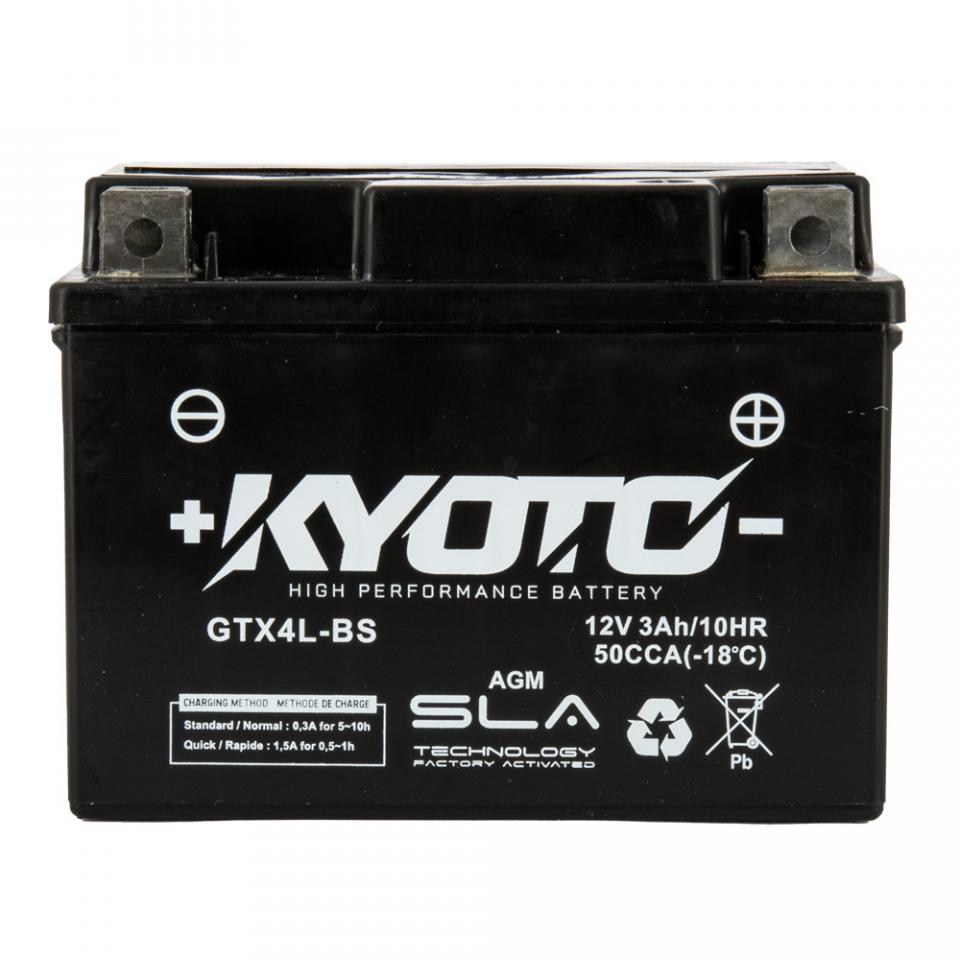 Batterie SLA Kyoto pour Quad Aeon 100 Cobra 4X2 2002 à 2004 YTX4L-BS SLA / 12V 3Ah Neuf