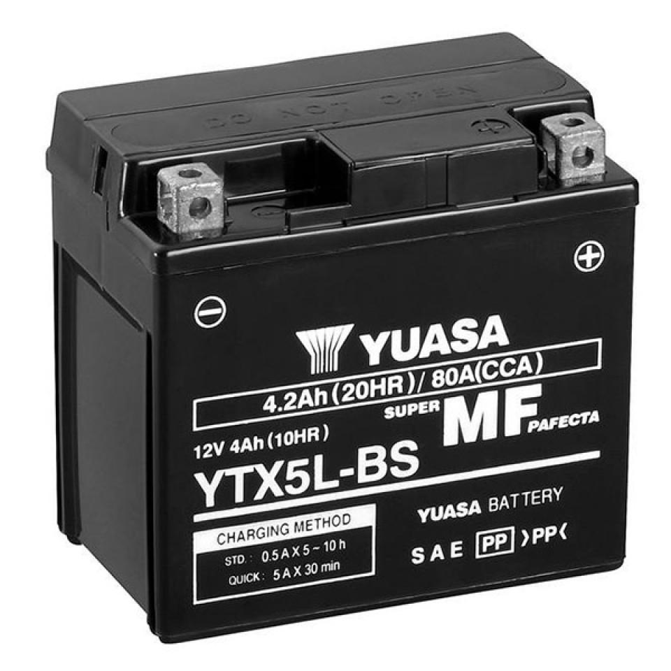 Batterie SLA Yuasa pour Scooter Kymco 50 Cobra 1999 à 2002 YTX5L-BS / YTX5L / 12V 4.2Ah Neuf
