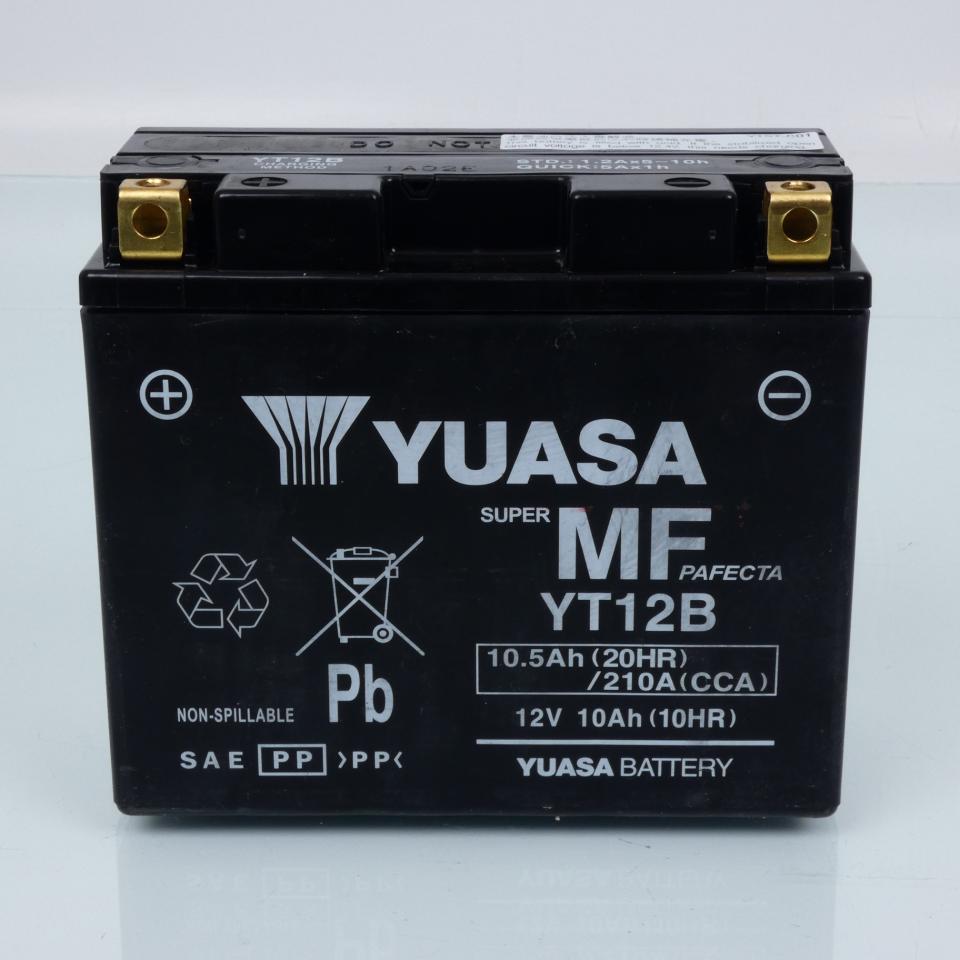 Batterie Yuasa pour Moto Kawasaki 600 Zx-6 R Ninja 1993 à 1997 YT12B / YT12B-BS / 12V 10.5Ah Neuf