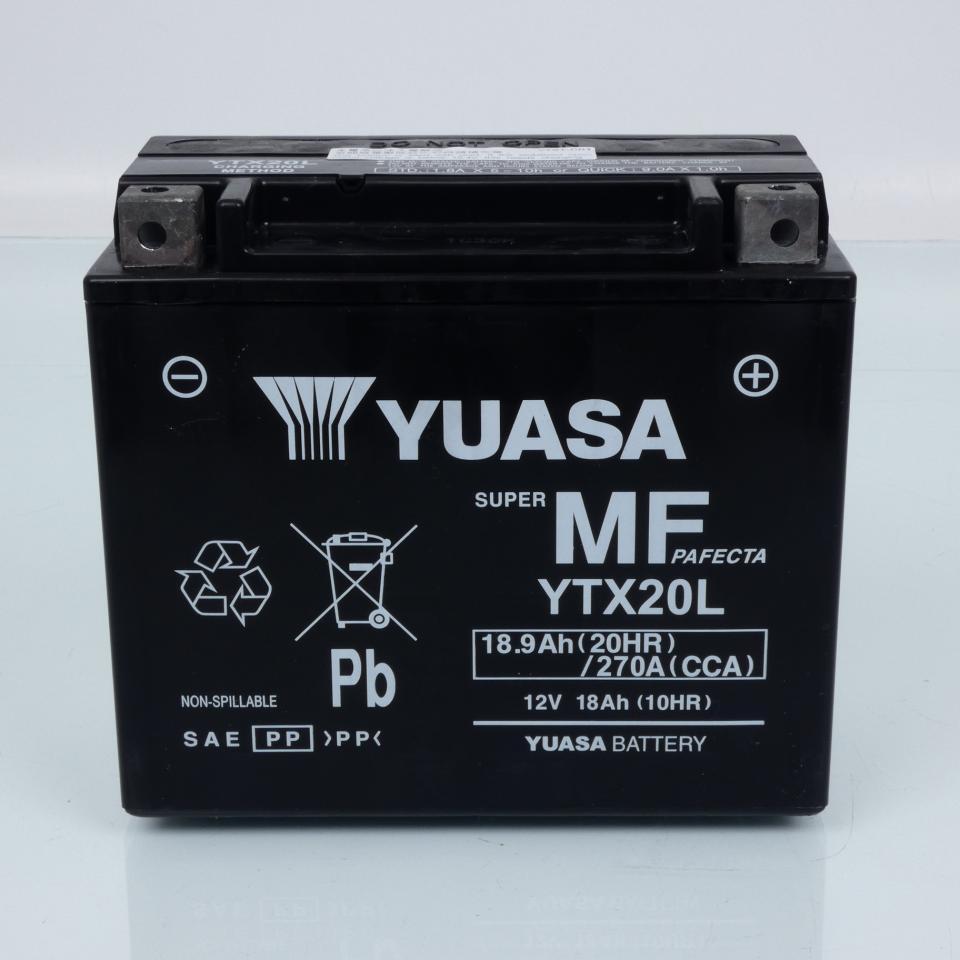 Batterie SLA Yuasa pour Quad Yamaha 400 Yfm Fw Big Bear 2000 à 2006 YTX20L-BS YTX20L / 12V 18.9Ah Neuf