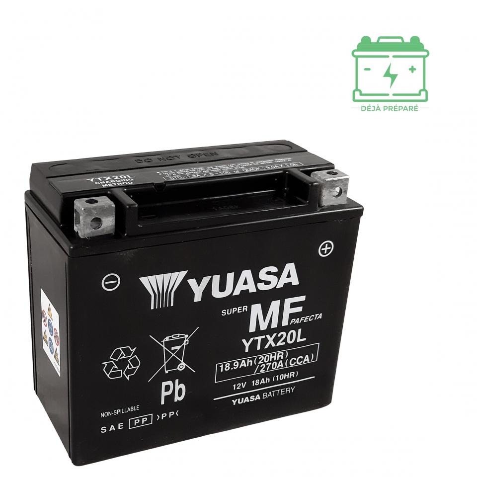 Batterie SLA Yuasa pour Moto Buell 1200 X1 Lighting 1999 à 2002 YTX20L-BS YTX20L / 12V 18.9Ah Neuf