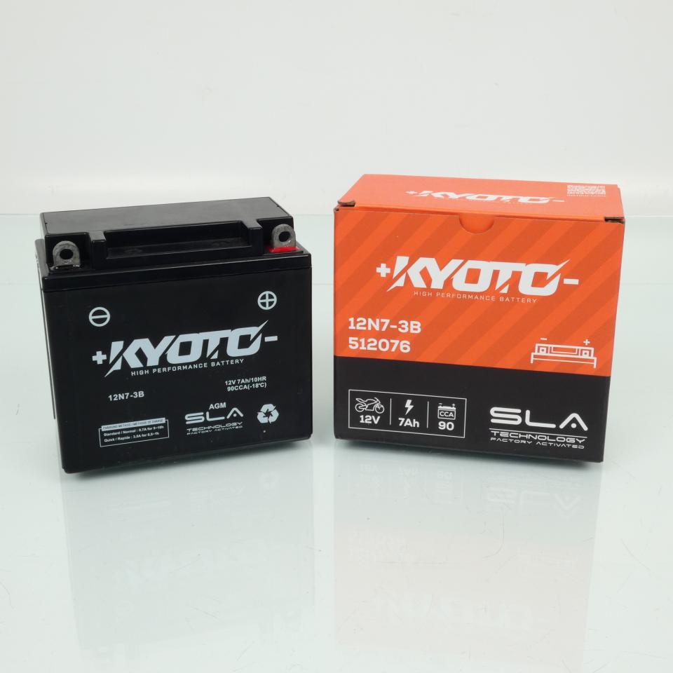 Batterie SLA Kyoto pour Moto Yamaha 125 Sr Se 1982 à 2002 12N7-3B SLA / 12V 7Ah Neuf