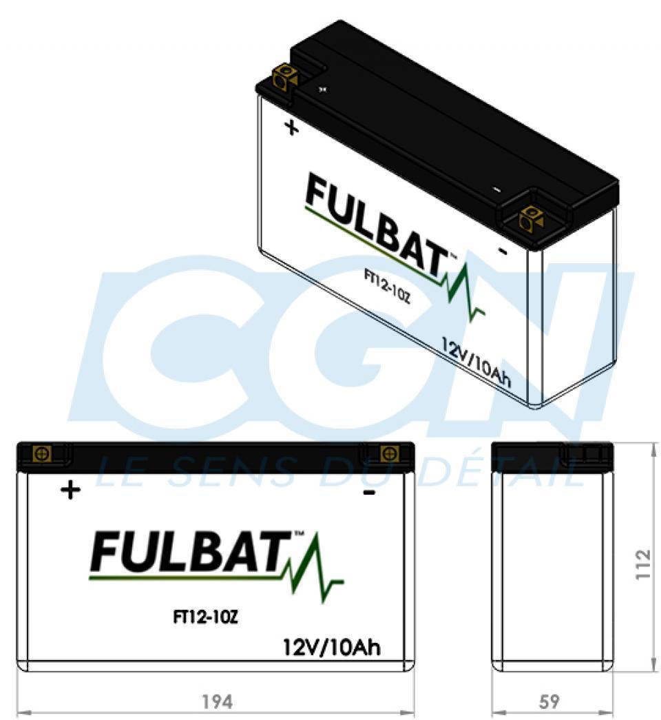 Batterie SLA Fulbat pour Moto Zontes 125 Scrambler 2020 à 2021 Neuf