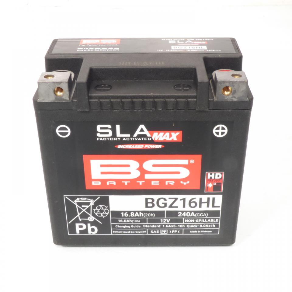 Batterie SLA BS Battery pour moto BGZ16HL / YGZ16HL Neuf