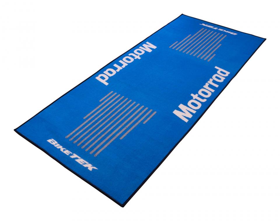 Tapis environnemental Biketek Garage Mat Motorrad bleu blanc pour moto BMW Neuf