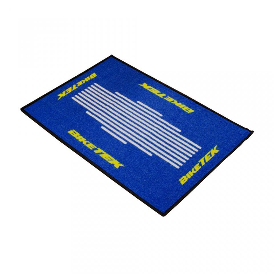 Tapis paillasson Biketek bleu blanc jaune pour moto paddock atelier maison FIM Neuf