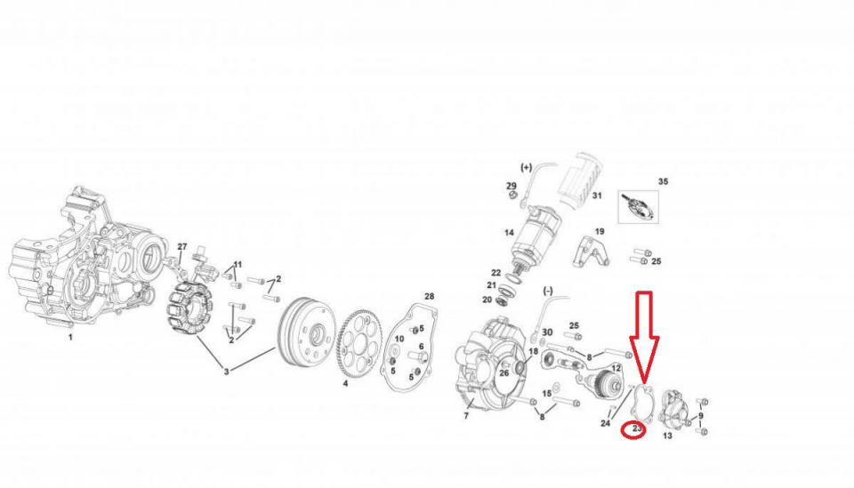 Joint petit carter allumage pour moto Rieju 300 MR RANGER EE80135GG-CBR-1