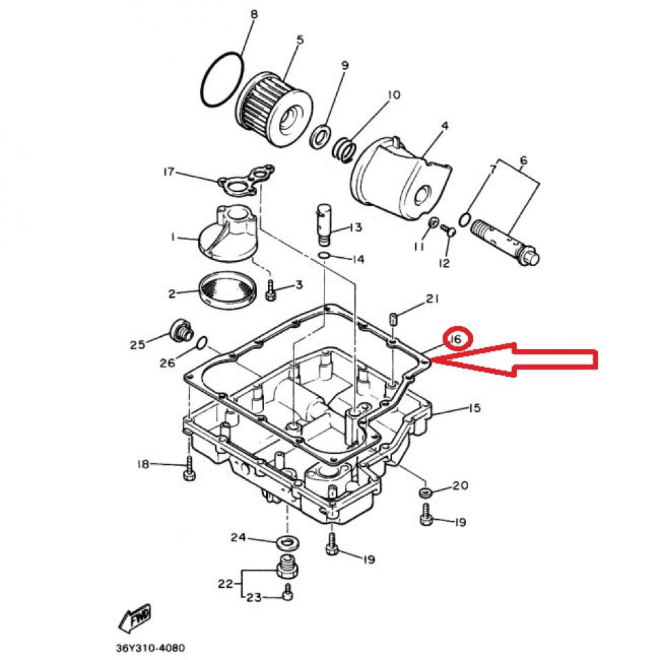 Joint de carter huile pour moto Yamaha 1300 XJR 1998 à 2016 4CR-13414-00-00 Neuf