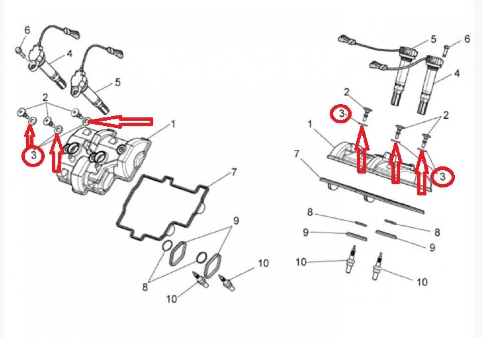 Joint Vis couvre culasse pour moto Aprilia 660 RS Après 2020 898410 10x21x4