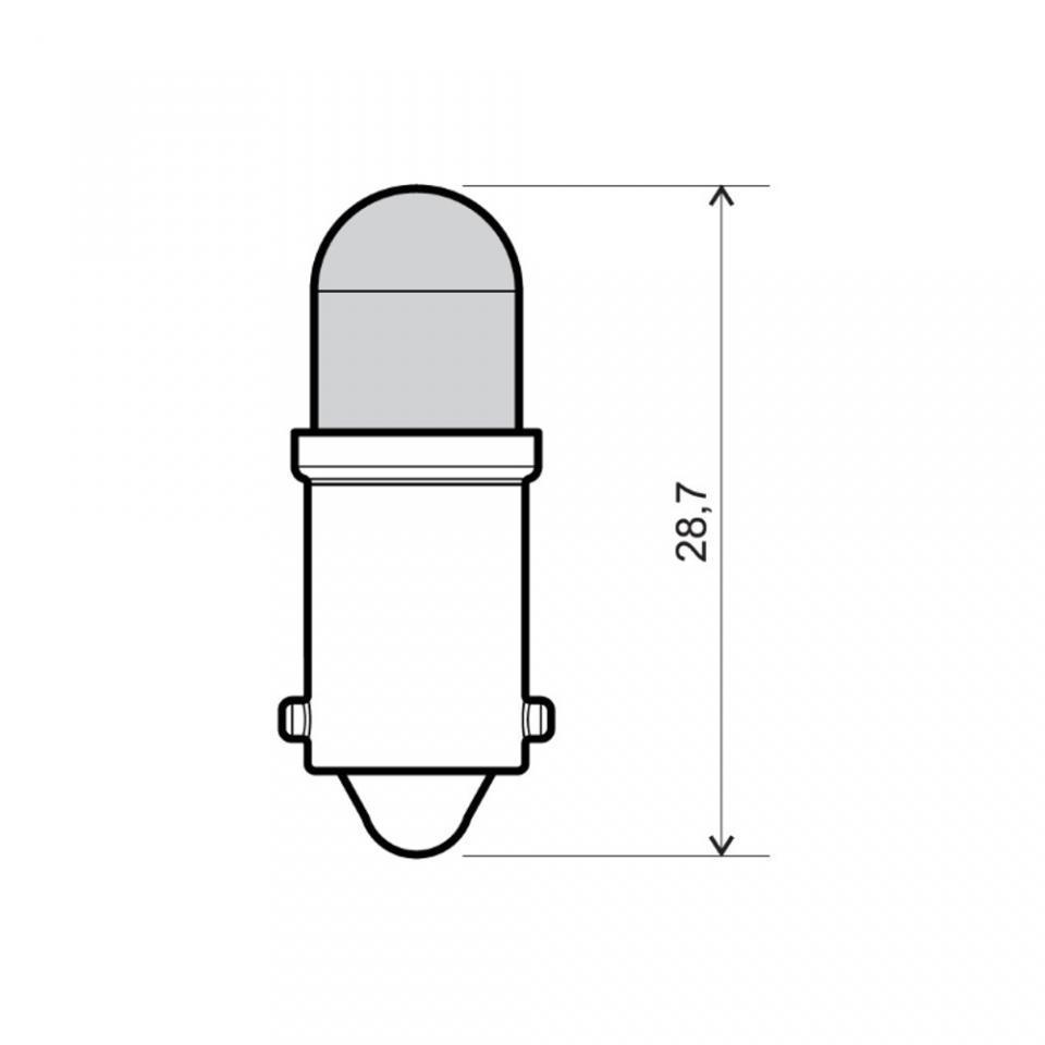 Ampoule LED 12V bleue culot BA9S RMS pour moto auto scooter / par 2 Neuf