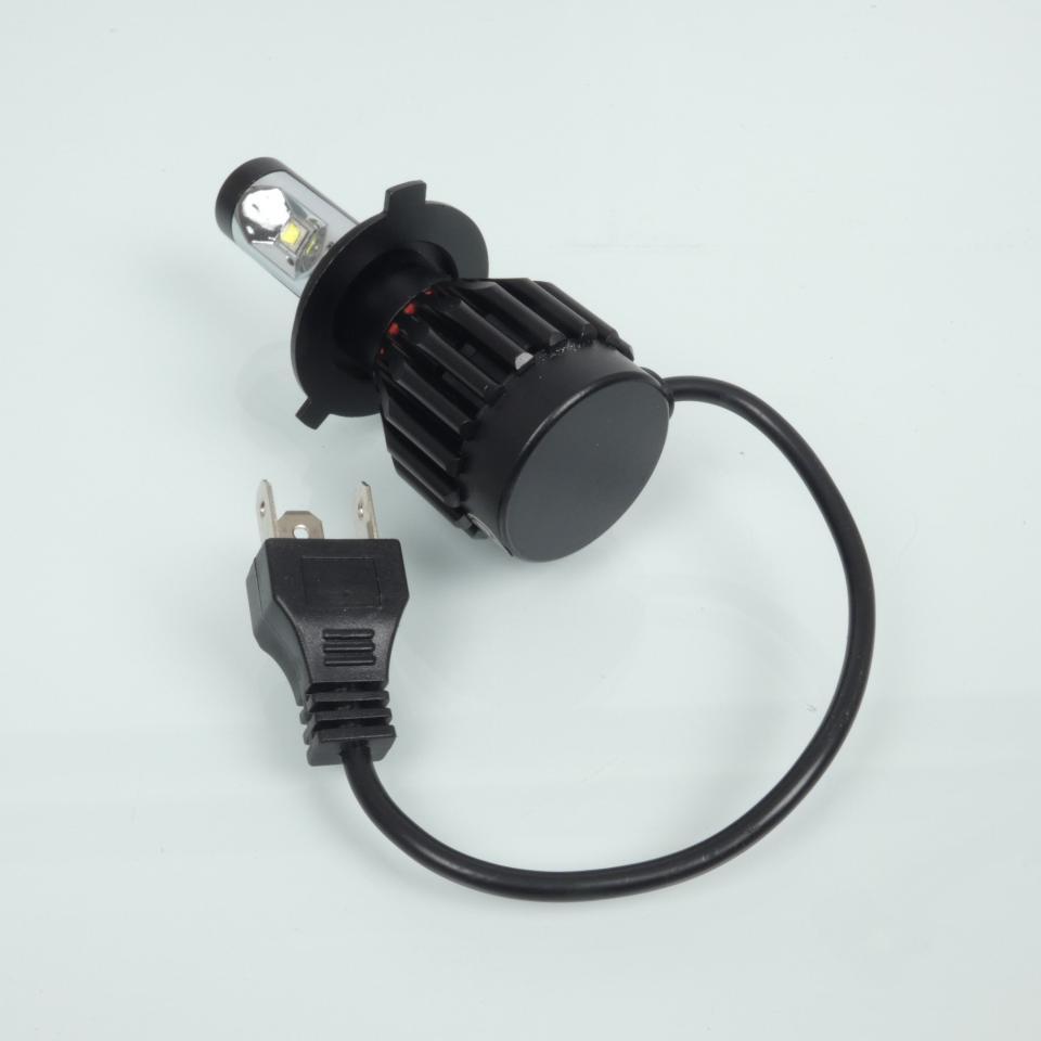 Kit conversion ampoule LED H4 ventilée 12V 40W blanche RMS pour moto auto Neuf