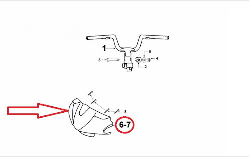 Couvre guidon rouge pour scooter Peugeot 100 Vivacity 1173949700 740491GD Neuf