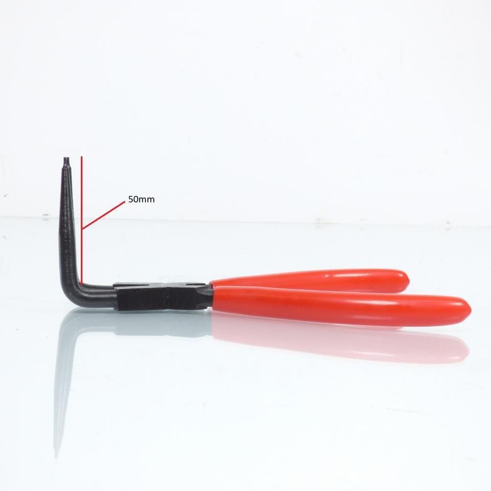 Pince à clips circlips intérieur 10 à 34mm Buzzetti embout long coudé 90 pour moto auto