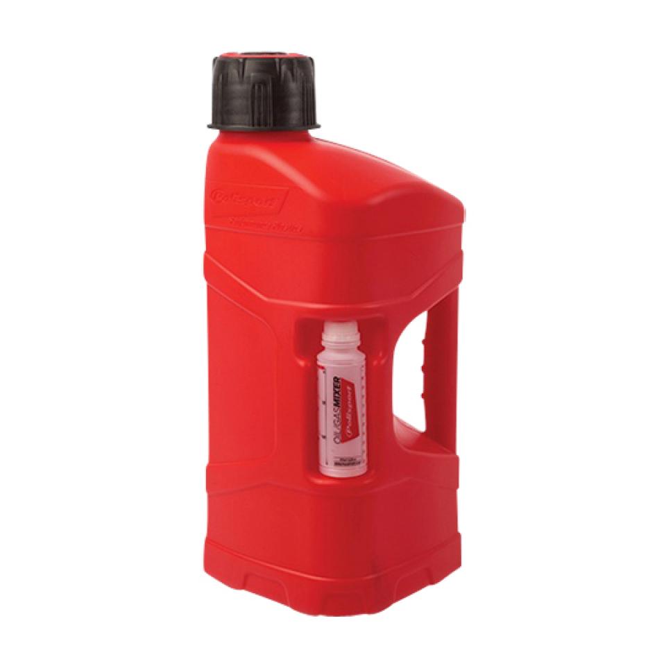 Bidon jerrican plastique rouge 10L Polisport ProOctane avec doseur pour moto