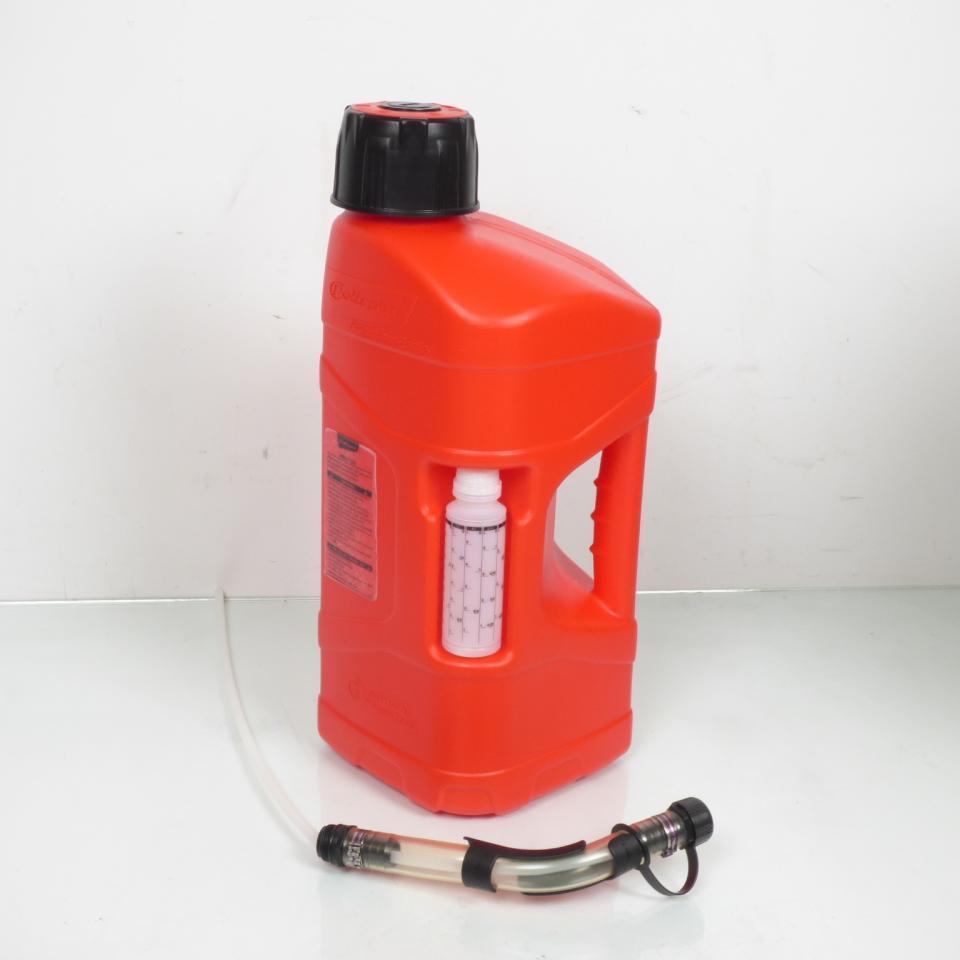 Bidon jerrican plastique rouge 10L Polisport ProOctane avec doseur pour moto