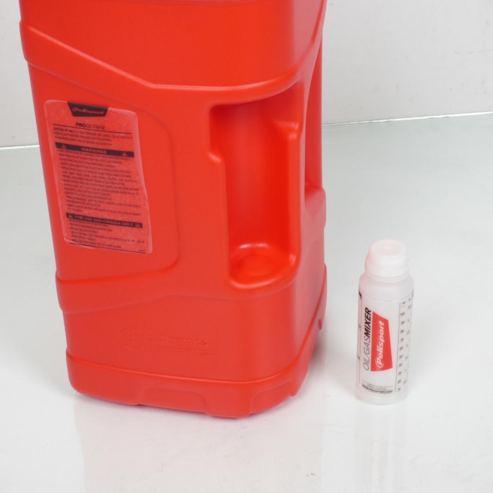 Bidon jerrican plastique rouge 10L Polisport ProOctane avec doseur pour moto