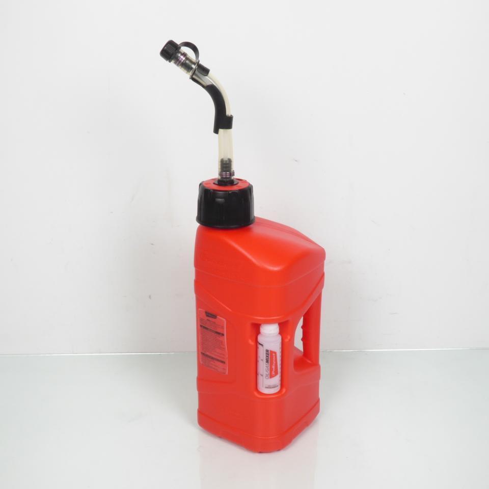 Bidon jerrican plastique rouge 10L Polisport ProOctane avec doseur pour moto