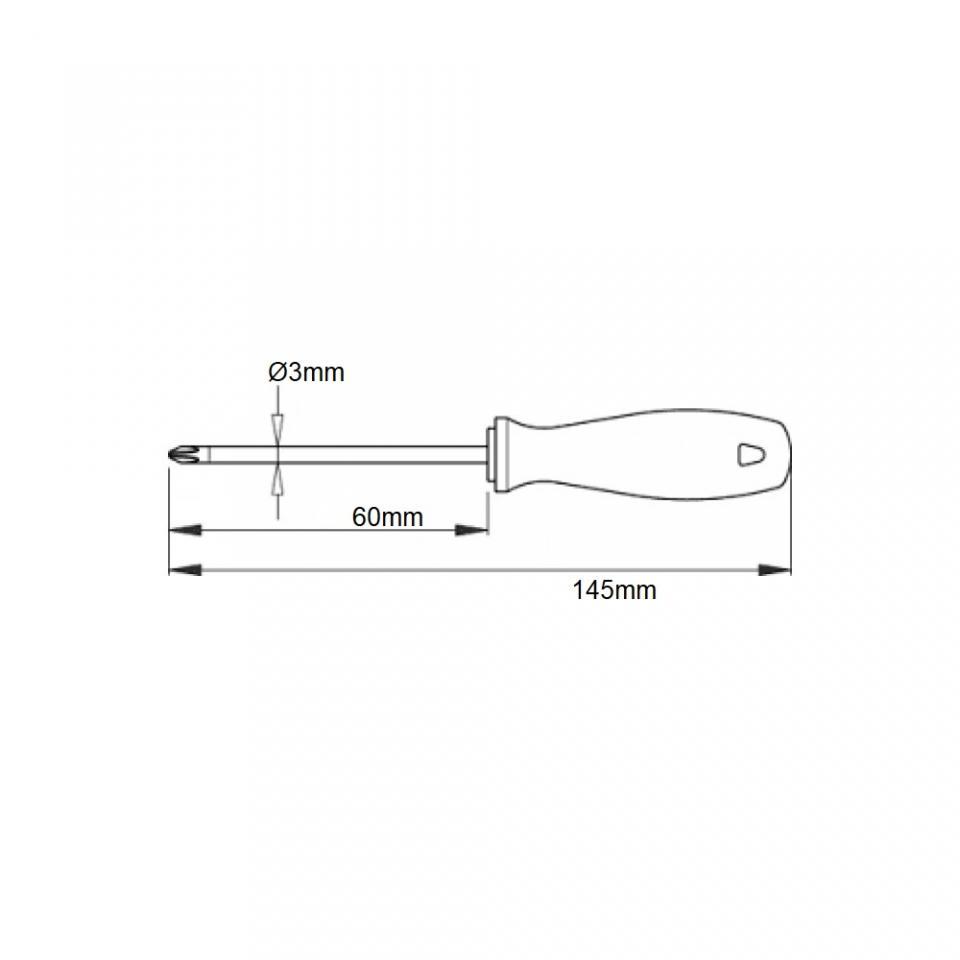 Outillage tournevis cruciforme type Phillips PH0 Unior 615 CR PH0 pour moto Neuf