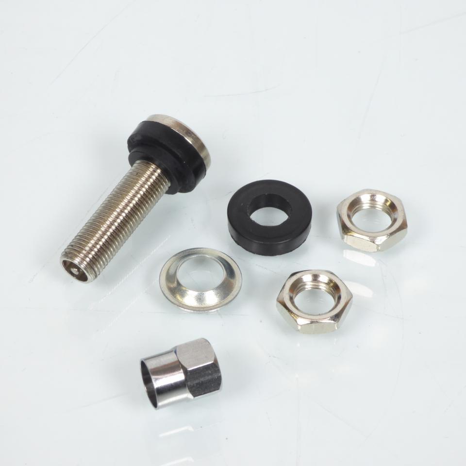 Valve droite TR161 argent pour jante tubeless moto scooter auto voiture quad