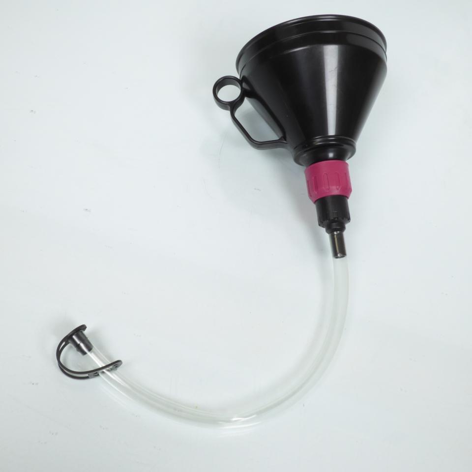 Entonnoir rond noir avec tube flexible et bouchon Ø165mm pour moto auto scooter