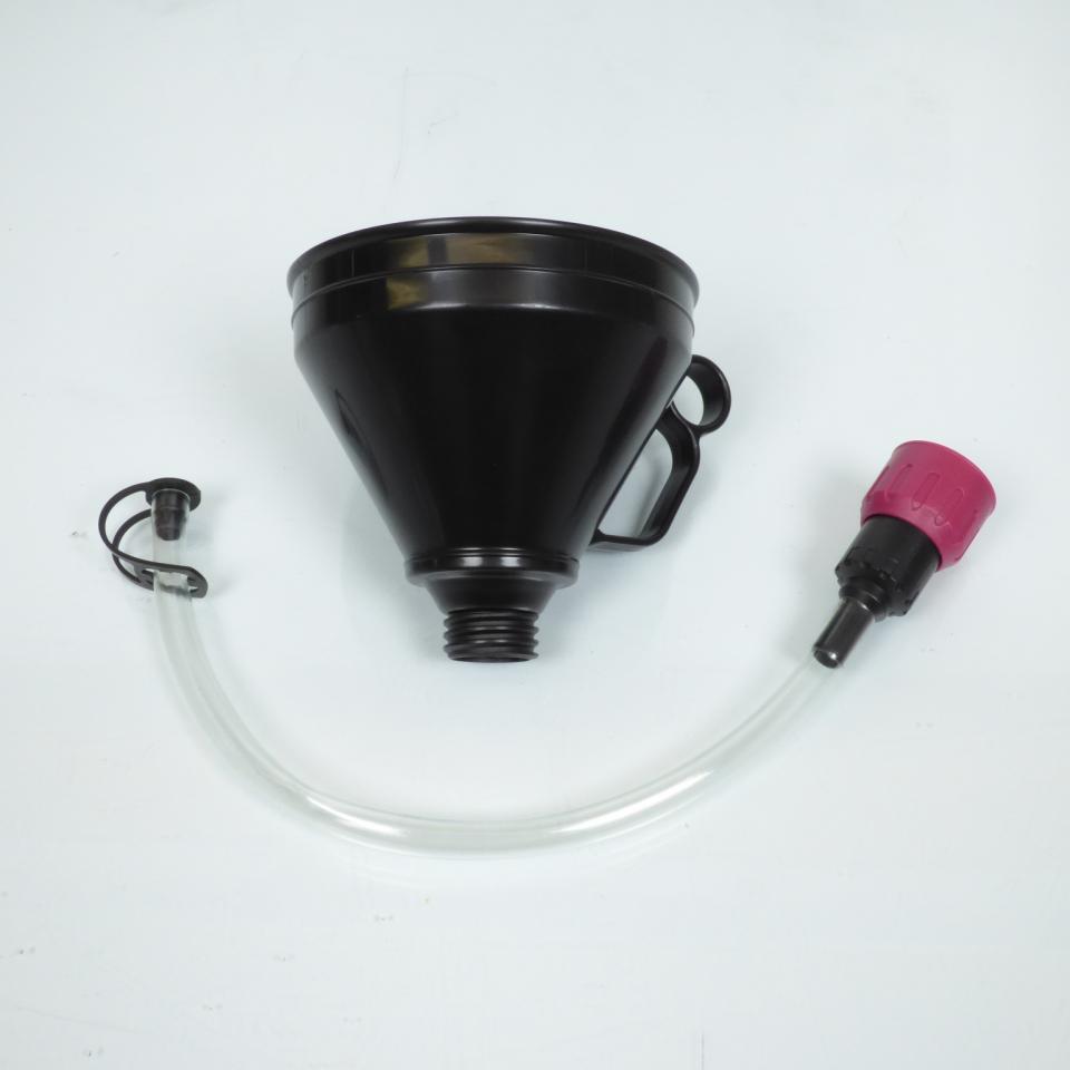 Entonnoir rond noir avec tube flexible et bouchon Ø165mm pour moto auto scooter