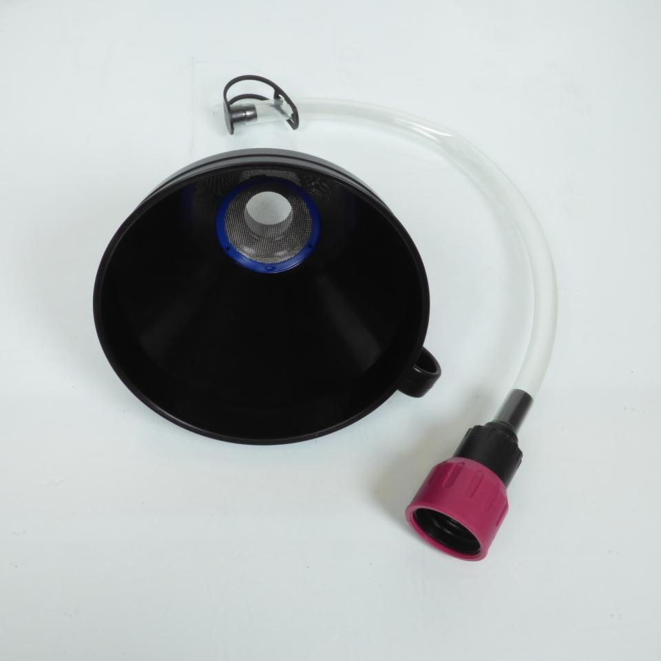 Entonnoir rond noir avec tube flexible et bouchon Ø165mm pour moto auto scooter