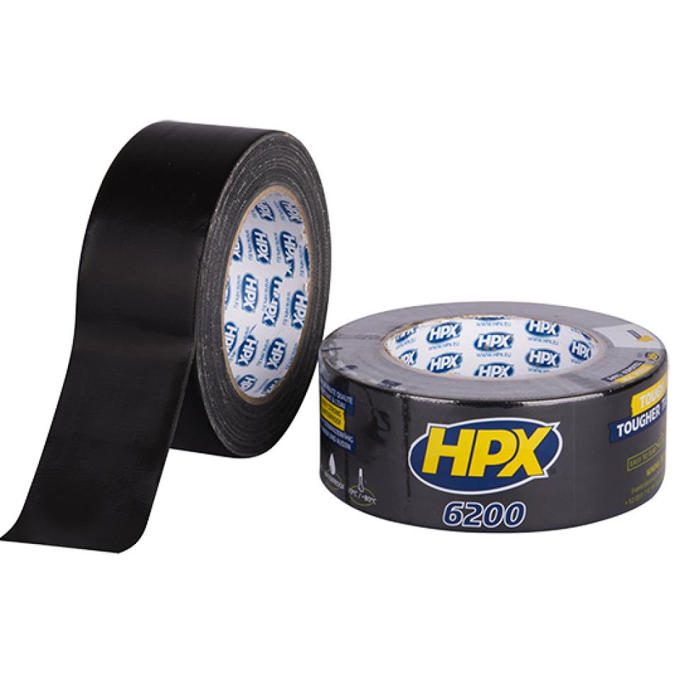Ruban adhésif noir toile américain HPX CB5025 48mm x 25m très résistant pour réparation moto scooter quad