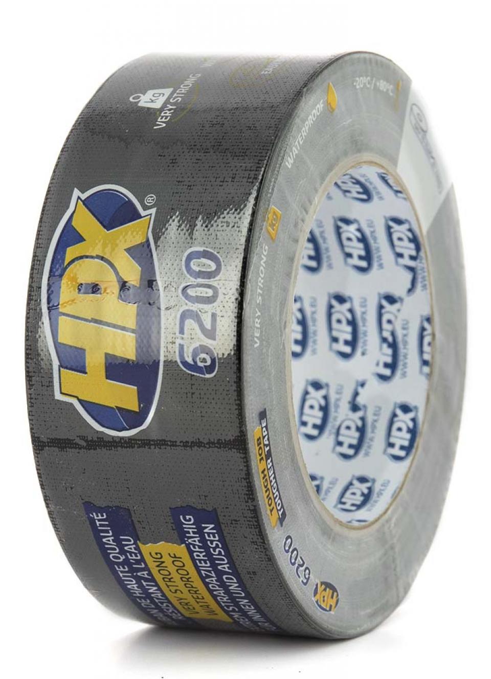 Ruban adhésif noir toile américain HPX CB5025 48mm x 25m très résistant pour réparation moto scooter quad