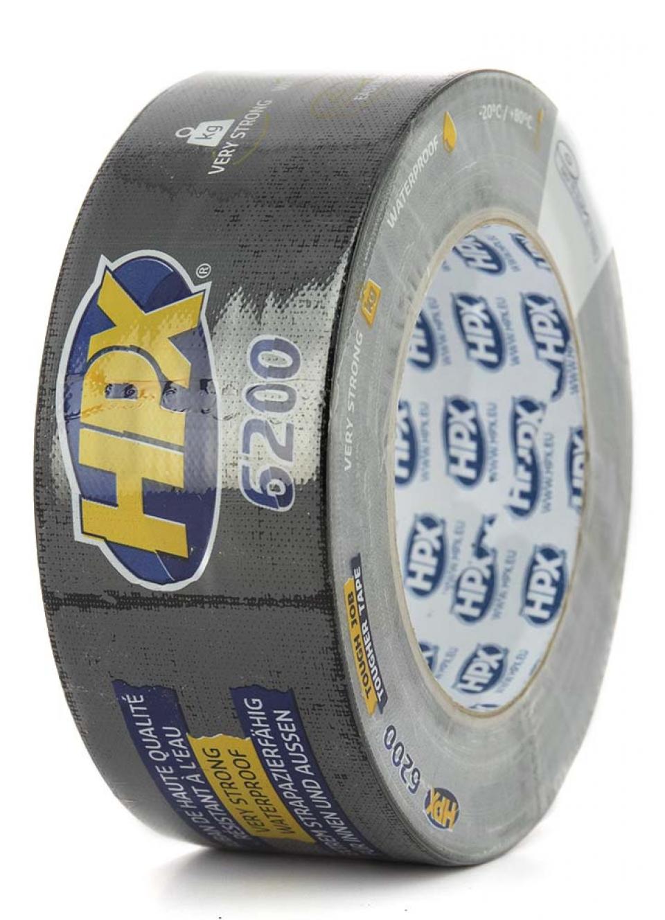 Ruban adhésif noir toile américain HPX CB5025 48mm x 25m très résistant pour réparation moto scooter quad