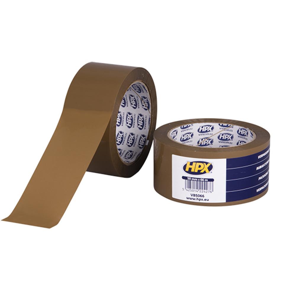 Rouleau de ruban adhésif d'emballage marron HPX VB5066 50mm x 66m pour carton d'expédition