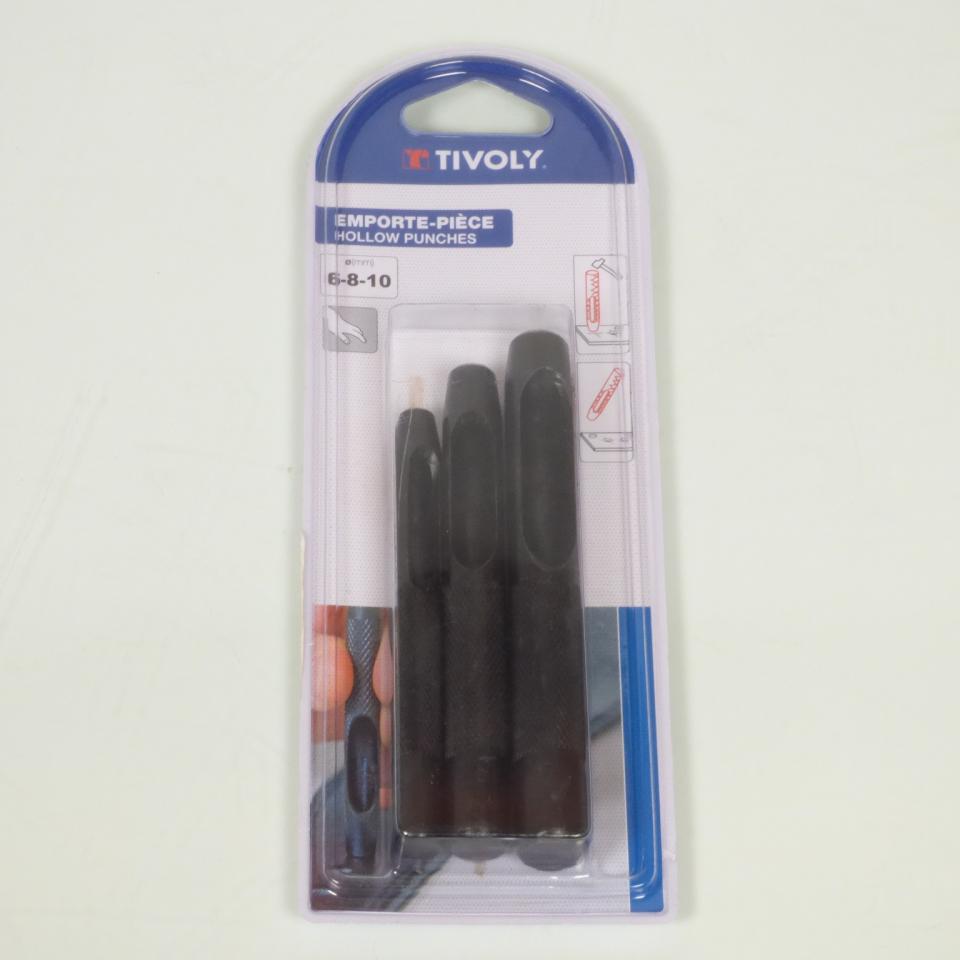 Lot de trois emporte pièce TIVOLY Ø6mm Ø8mm Ø10mm Neuf outillage pour attelier