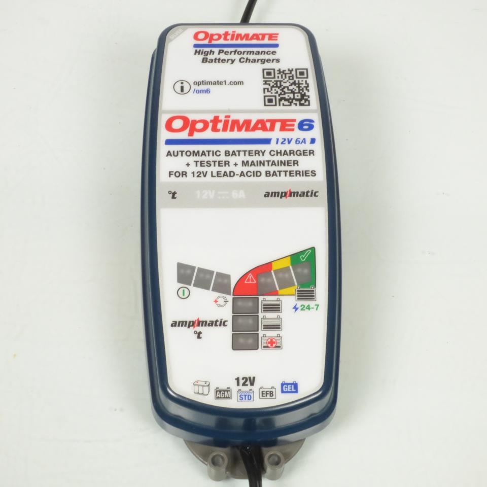 Chargeur batterie intelligent Optimate 6 TM360 12V 6A 3 à 144Ah pour auto moto