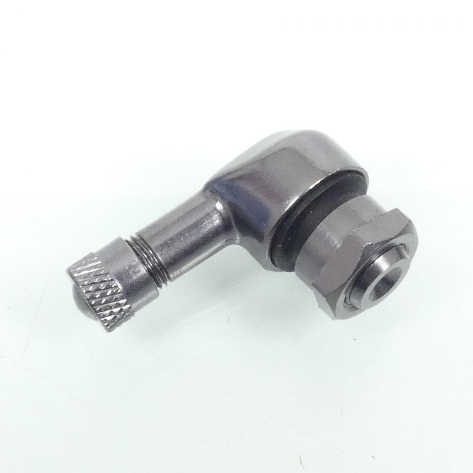 Valve alu Ø11.3mm à visser coudée 90° Biketek gun metal pour moto scooter Neuf