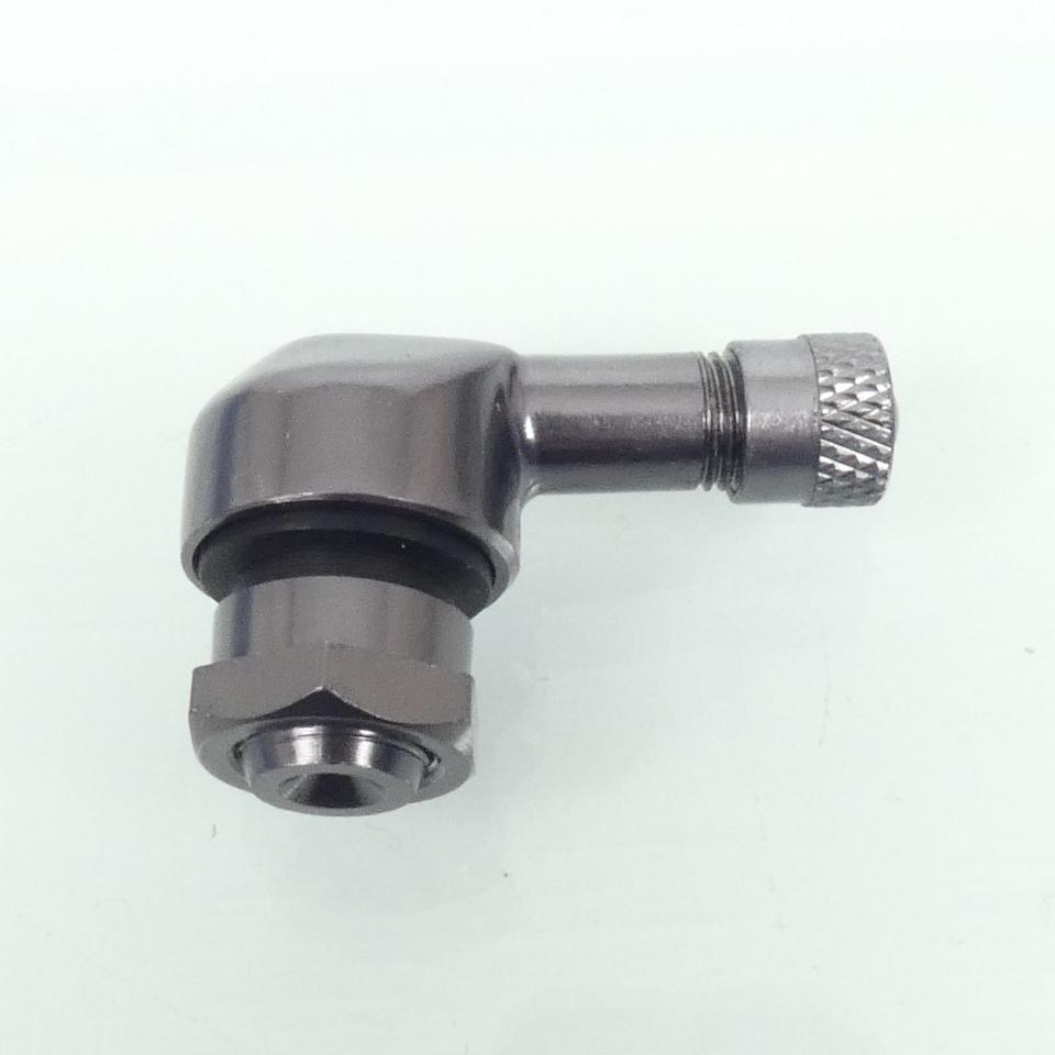 Valve alu Ø11.3mm à visser coudée 90° Biketek gun metal pour moto scooter Neuf