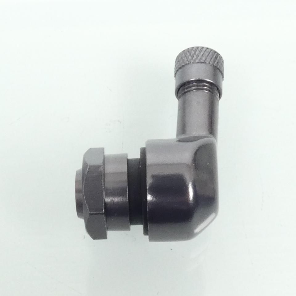 Valve alu Ø11.3mm à visser coudée 90° Biketek gun metal pour moto scooter Neuf
