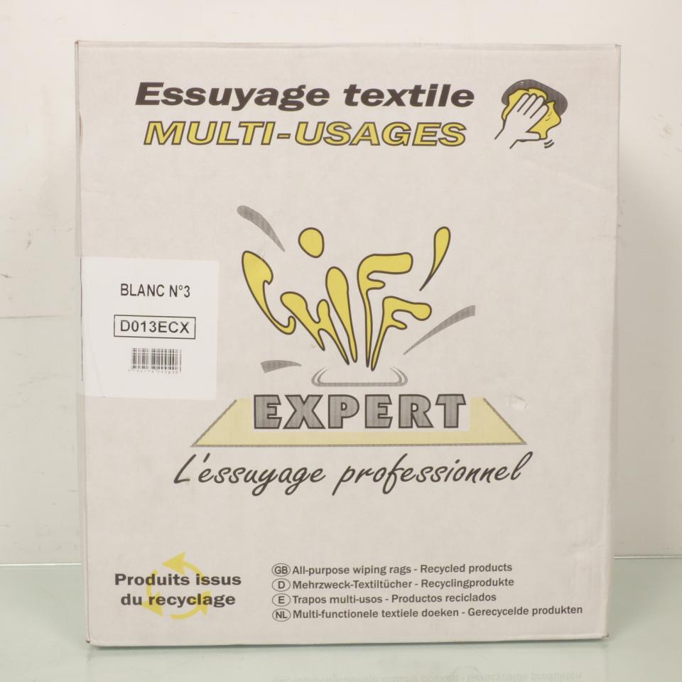 Carton 10Kg de chiffon d'essuyage blanc en vrac pressé pour atelier moto D013ECX