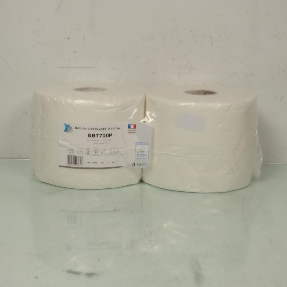 Rouleaux bobine papier blanc absorbant essuie mains pure cellulose 1000 feuille