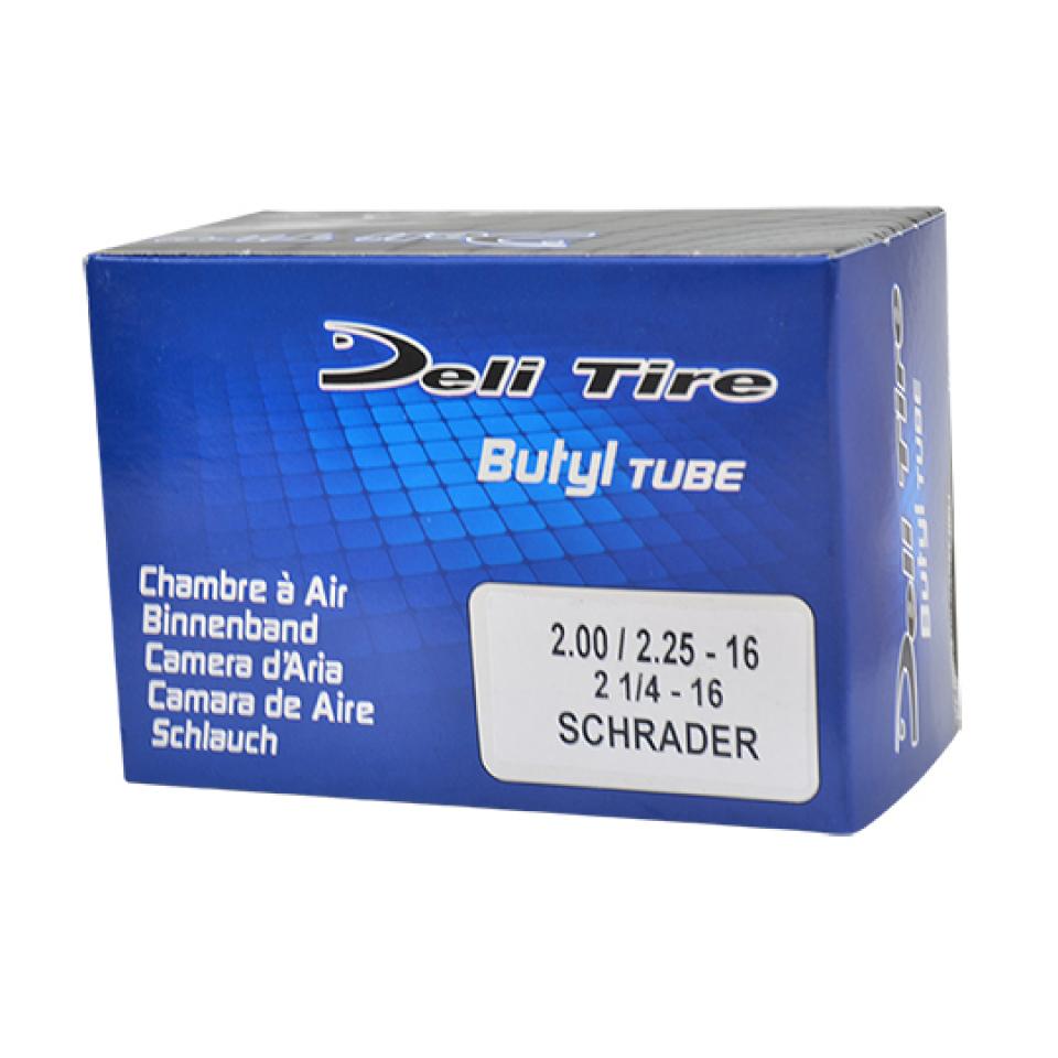 Chambre à air Deli Tire 2.00-16 2-16 2.25-16 2 1/4-16 grosse valve Schrader pour moto