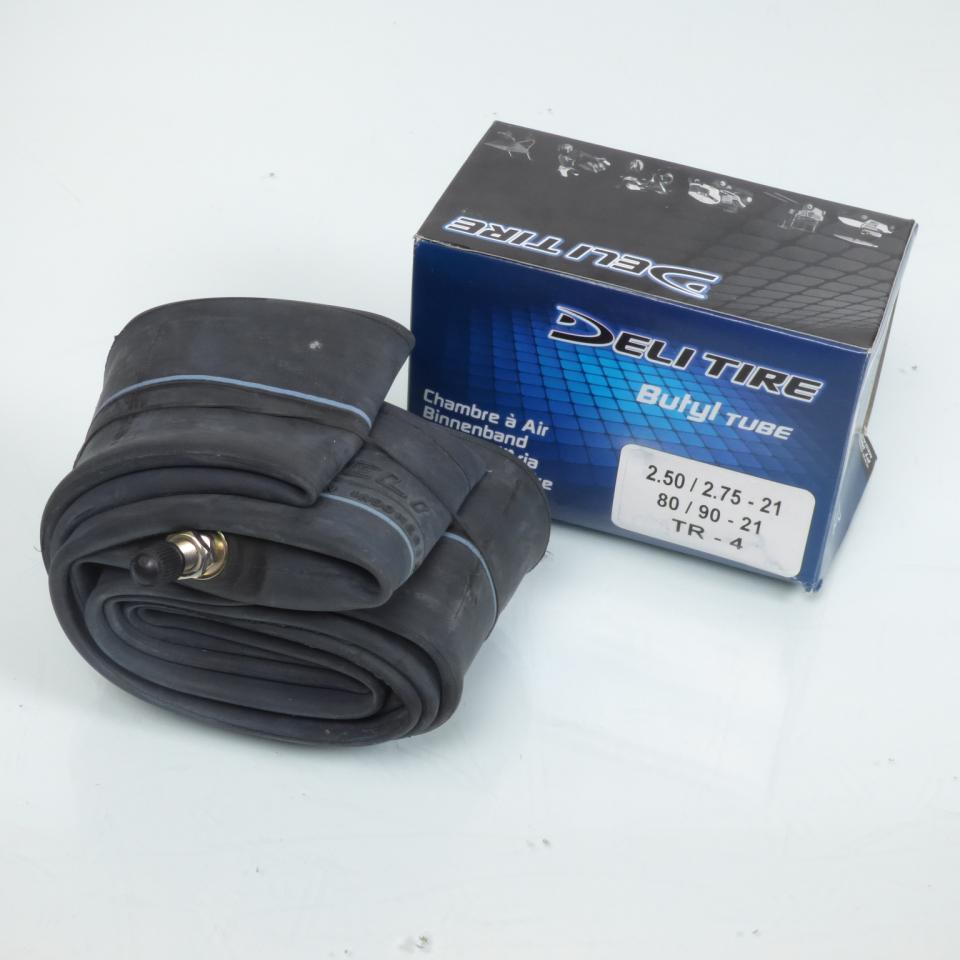 Chambre à air Deli Tire pour Moto Gilera 50 SMT 2011 à 2017 U252 / 2.50 à 2.75-21 TR-4 Neuf